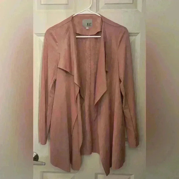 Kut from the Kloth Jackets & Blazers - Kut From The Kloth Faux Suede Open Jacket in Pink, Size S